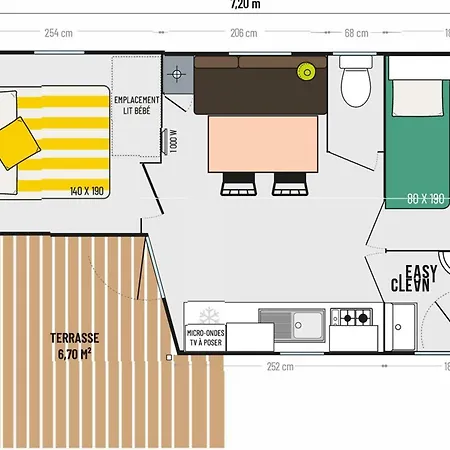 Mobil Home, Animaux Admis - 4 Pers. - Api-1-52-2665